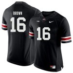 NCAA Ohio State Buckeyes Men's #16 Cameron Brown Black Nike Football College Jersey OGW1245TW